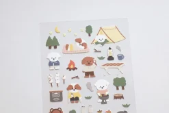 Puppy's Camping Deco Sticker