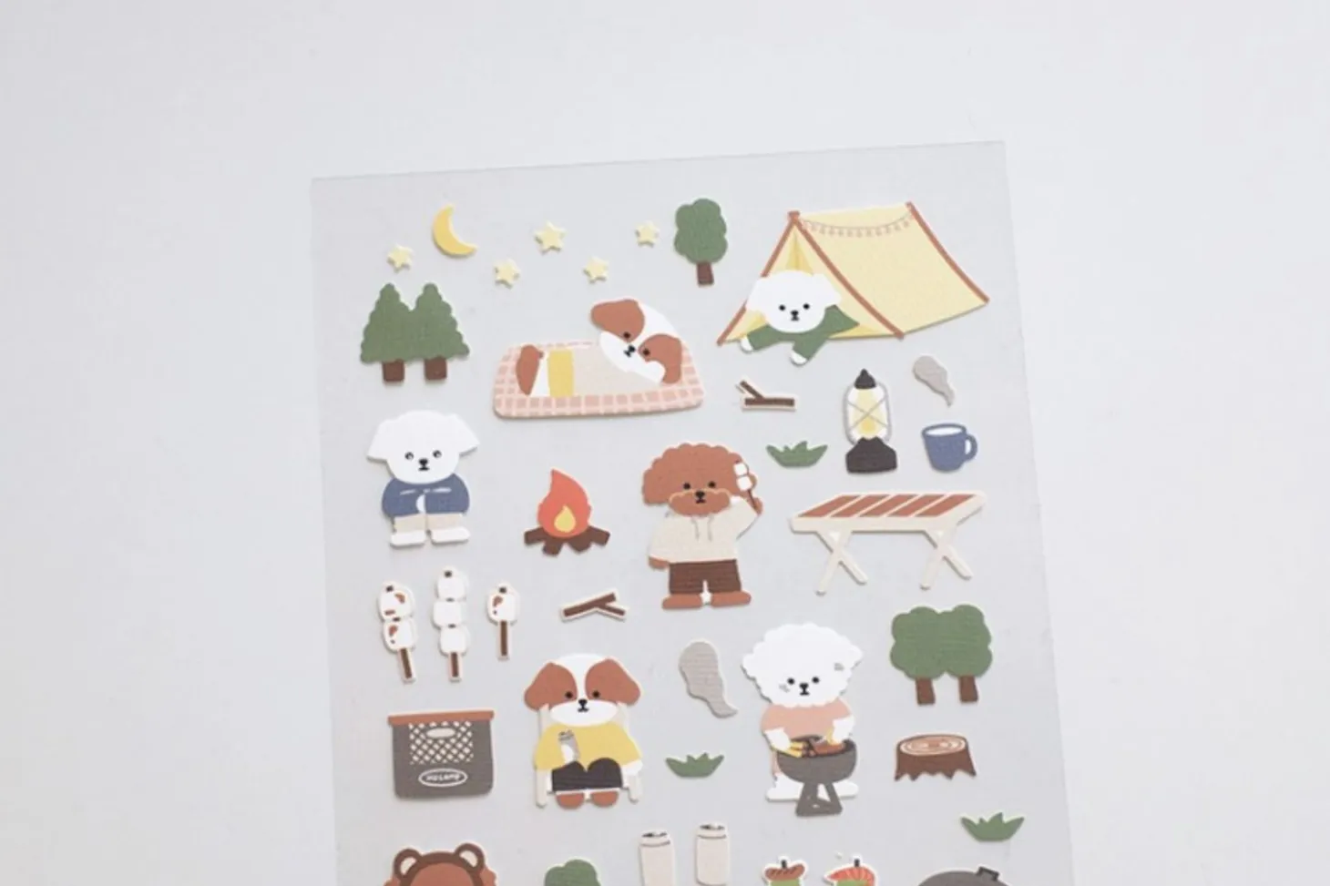 Puppy's Camping Deco Sticker
