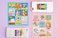 Retro Square Point Deco Sticker