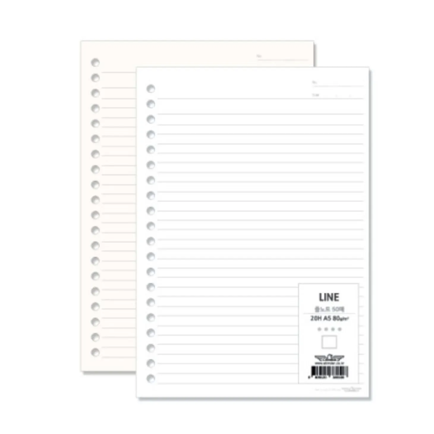 20 Ring A5 Lined Note Refill