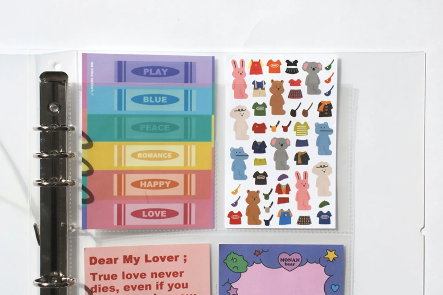 6 Ring A5 Wide Double-sided Pocket Refill