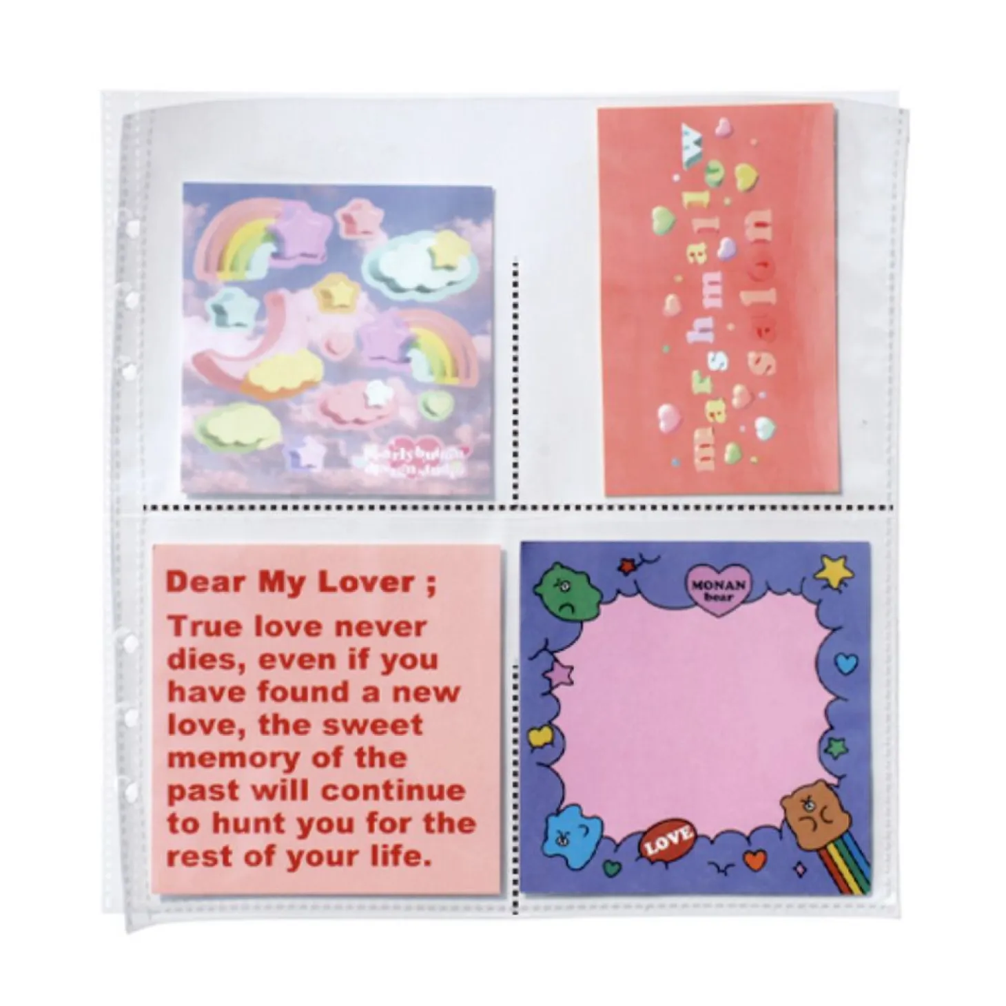 6 Ring A5 Wide Double-sided Pocket Refill