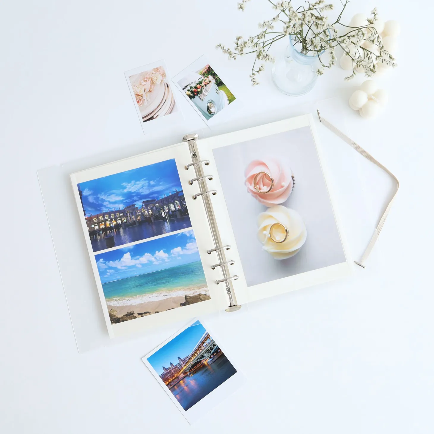 Self-adhesive 6 Ring A5 Photo Album Refill