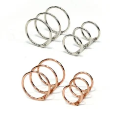Silver A5 Binder 6 Ring Set