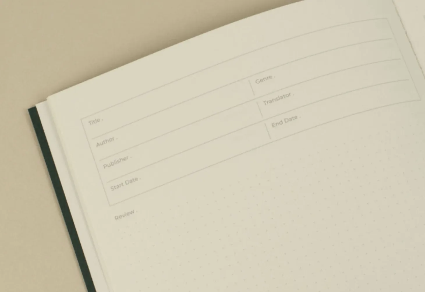 Slim Book Lover's Archive Reading Journal