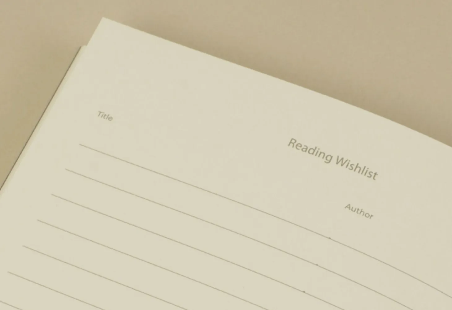 Slim Book Lover's Archive Reading Journal