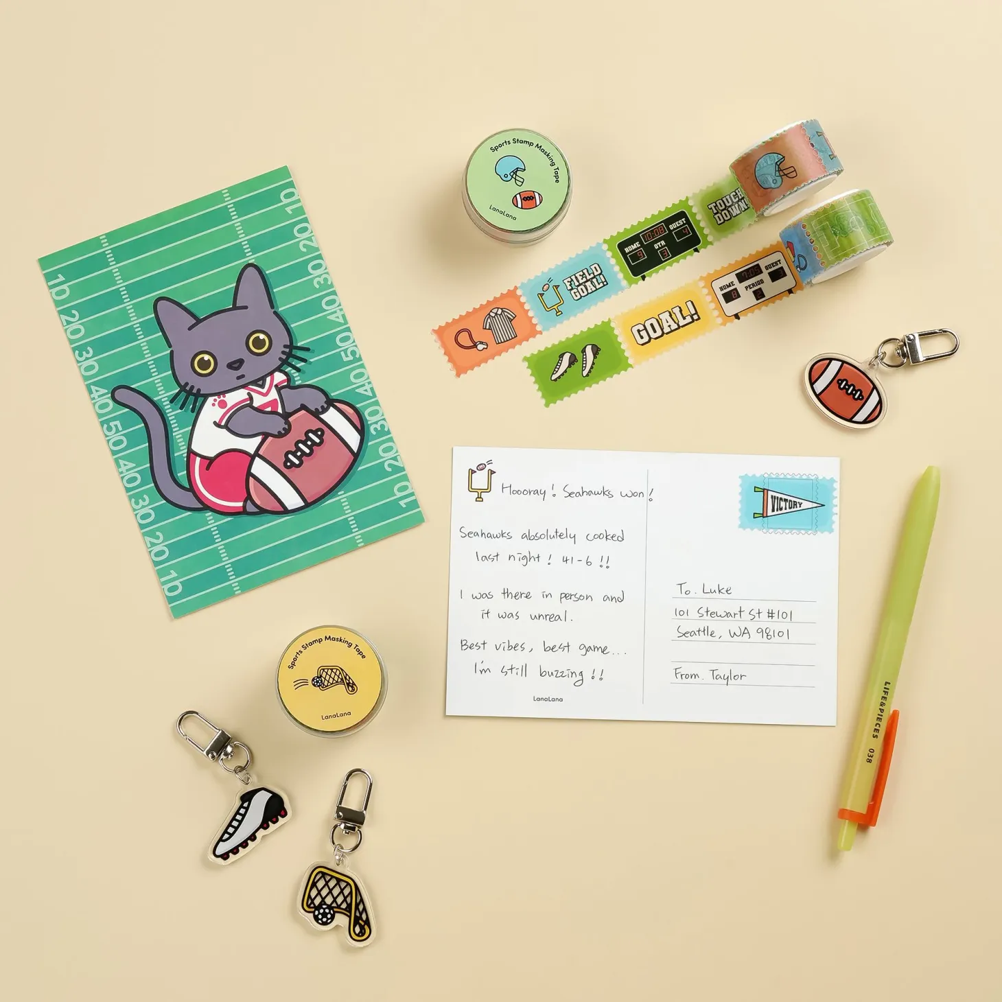 Sports Stamp Masking Tape