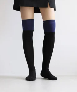 Two Tone Over The Knee Women Socks