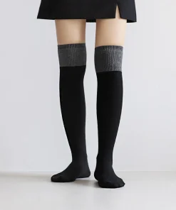 Two Tone Over The Knee Women Socks