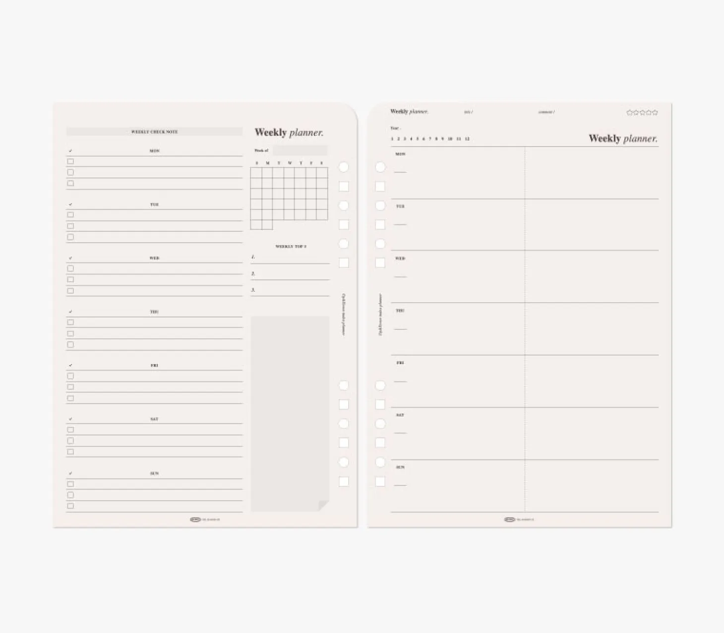 Up&Down Index 6 Ring A5 Planner Refill