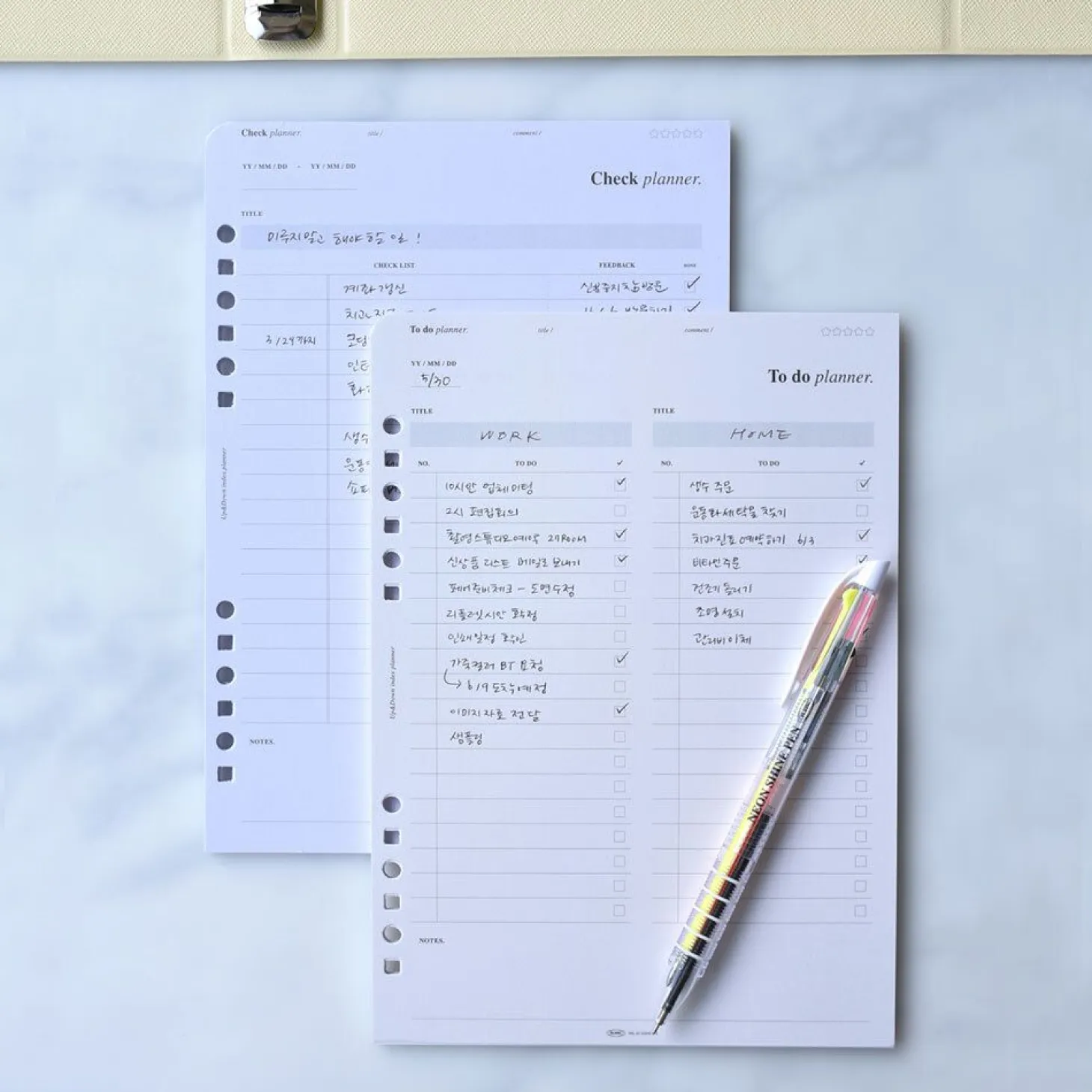 Up&Down Index 6 Ring A5 Planner Refill