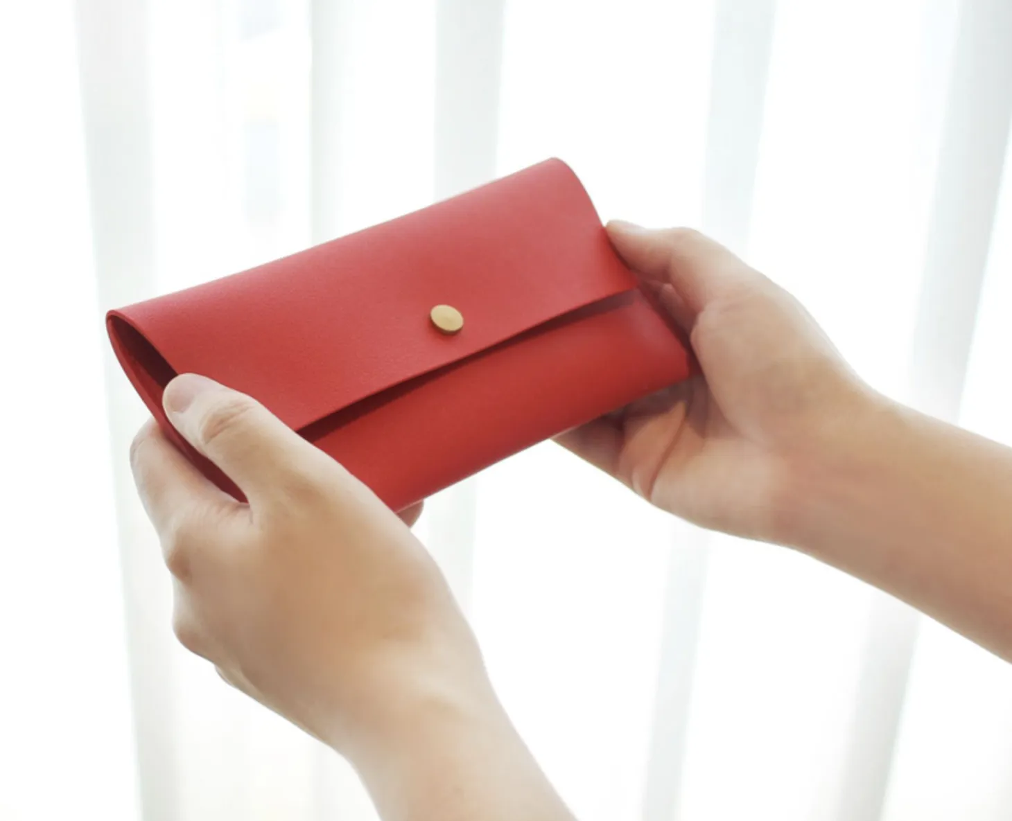 Vegan Leather Cash Envelope Pouch