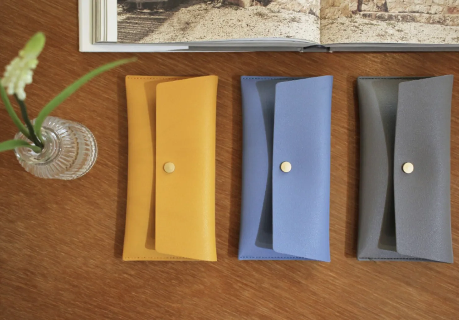 Vegan Leather Cash Envelope Pouch
