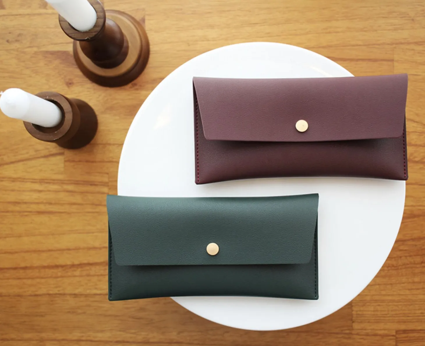 Vegan Leather Cash Envelope Pouch