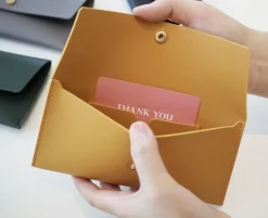 Vegan Leather Cash Envelope Pouch