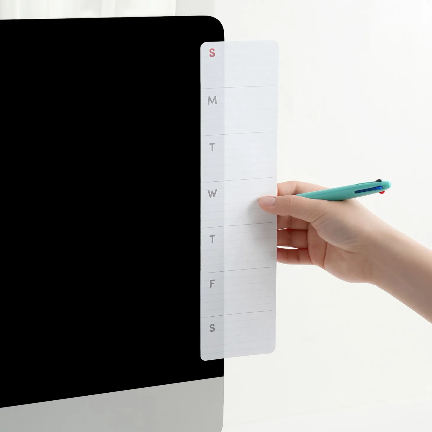 Vertical Weekly Schedule Sticky Note