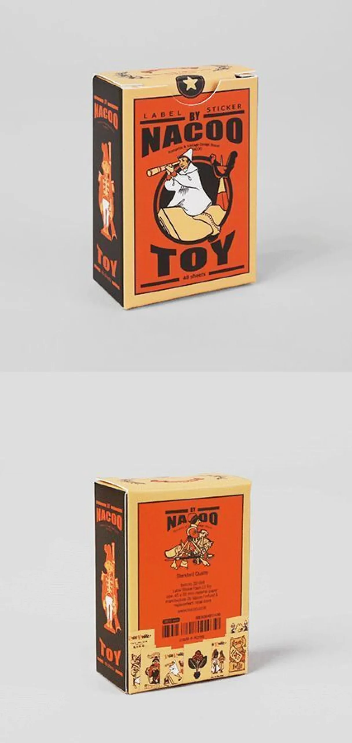 Vintage Label Sticker Box