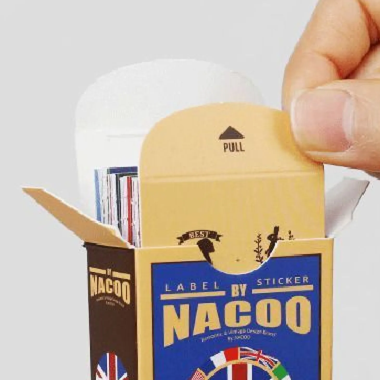 Vintage Label Sticker Box