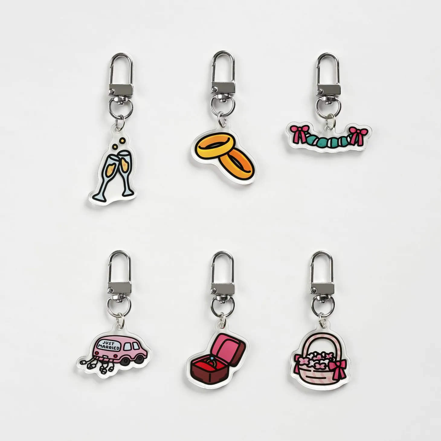 Wedding Acrylic Key Ring