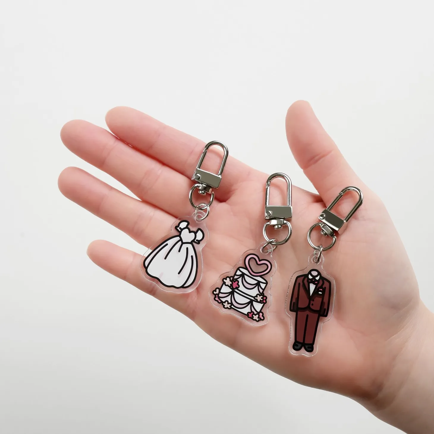 Wedding Acrylic Key Ring