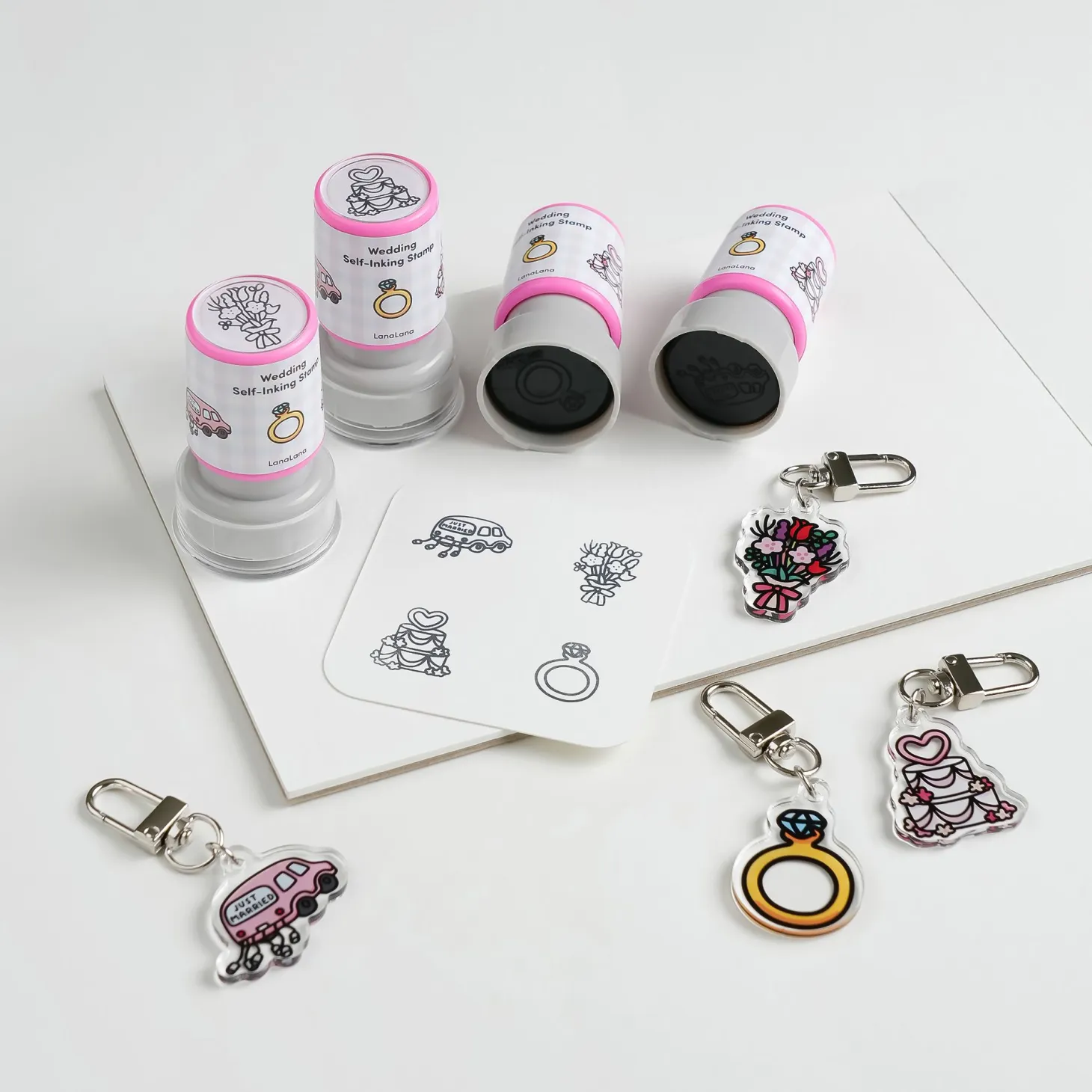 Wedding Acrylic Key Ring