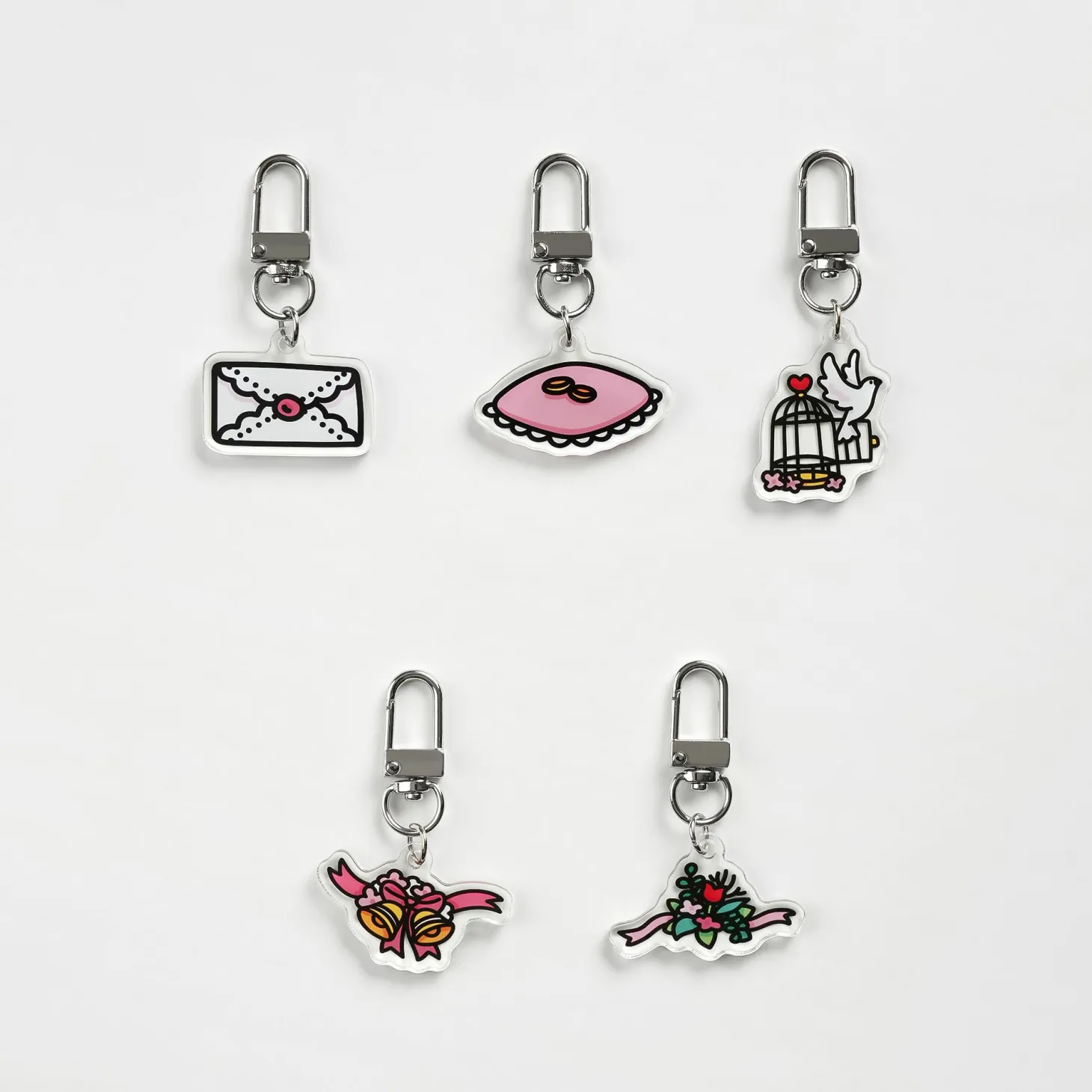Wedding Acrylic Key Ring
