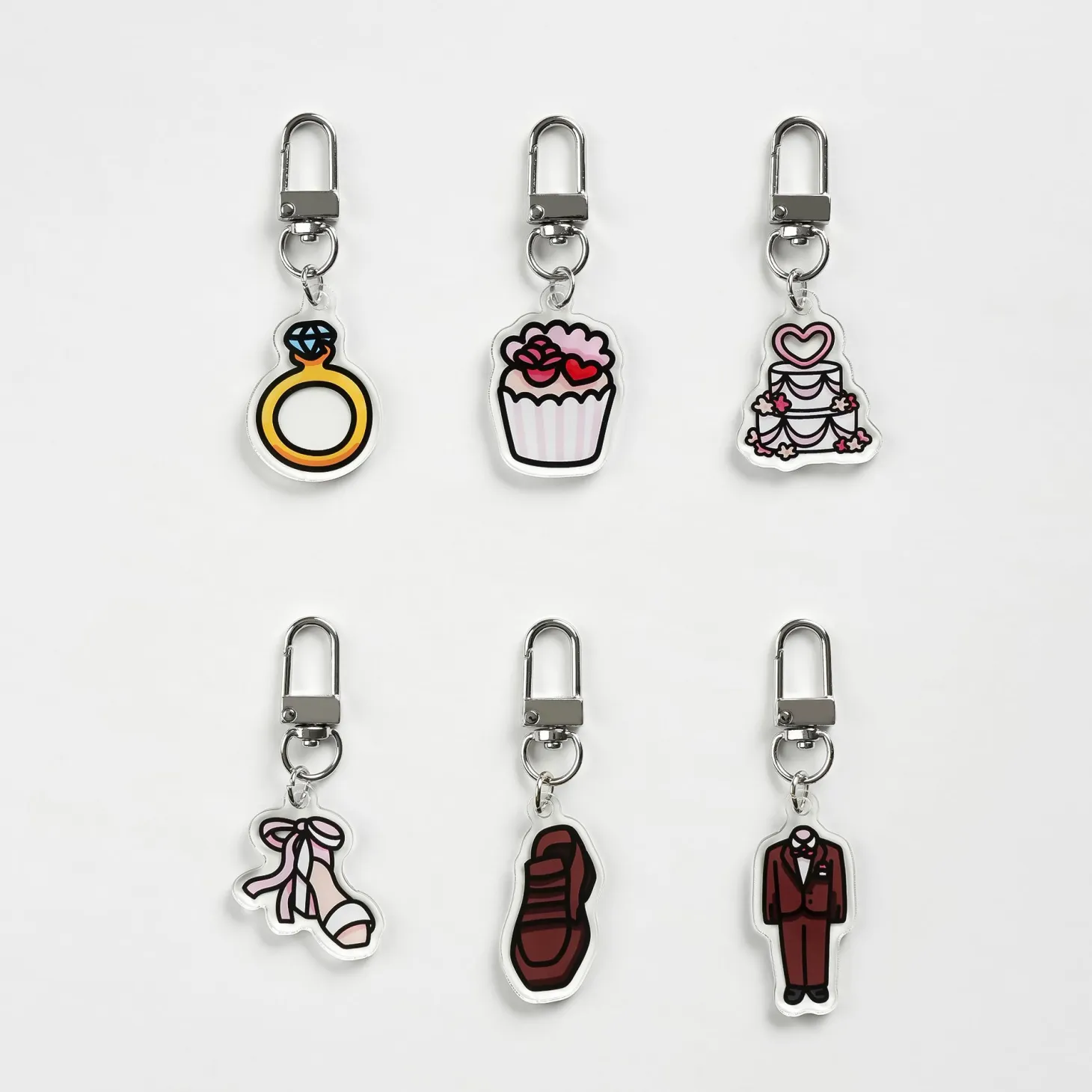 Wedding Acrylic Key Ring